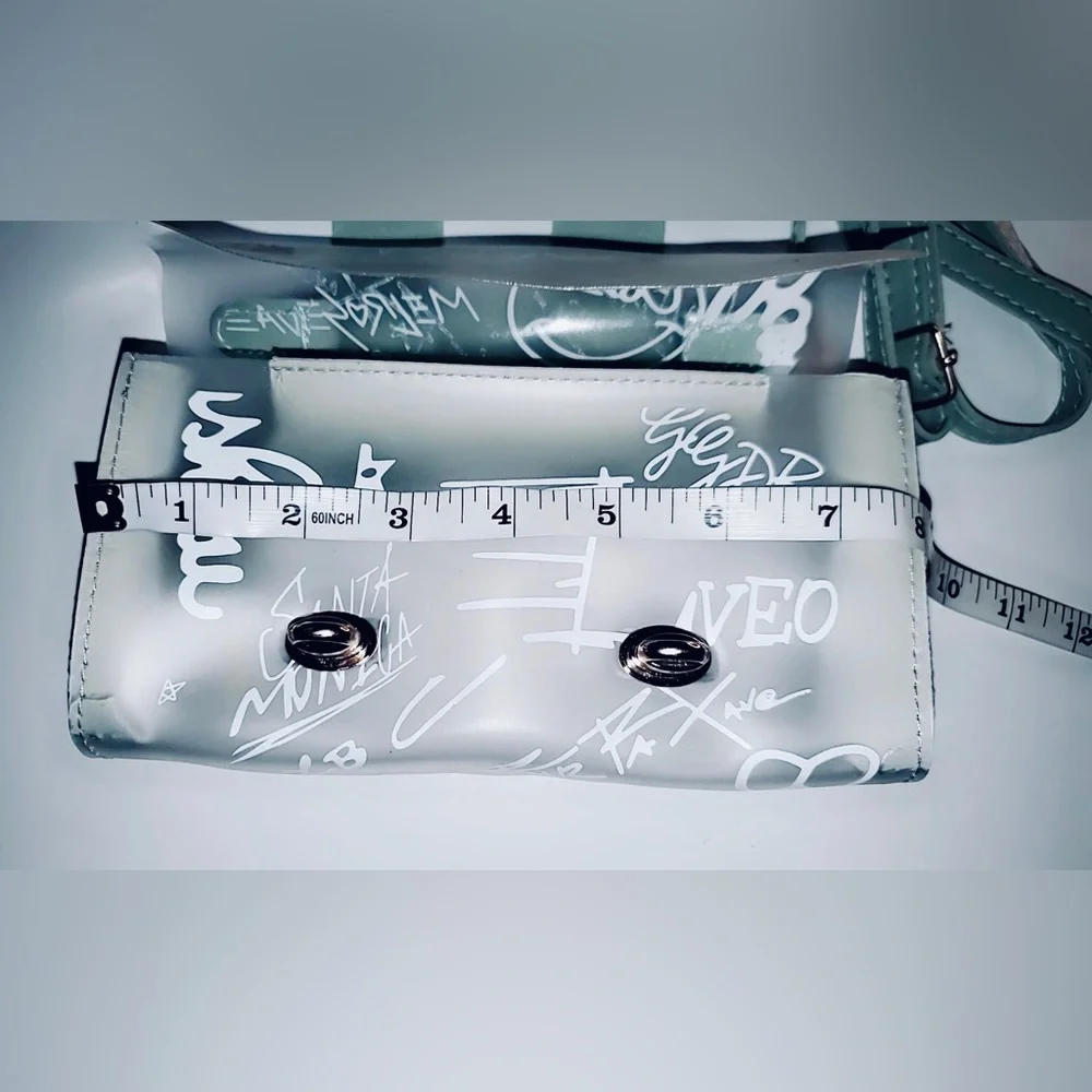 Transparent Graffiti Jelly Small Crossbody/Shoulder Handbag/Purse 👜- NWOT. - Picture 10 of 16